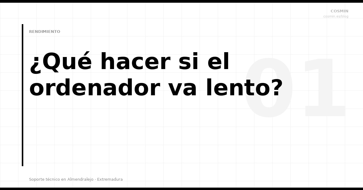 ¿Qué hacer si el ordenador va lento?