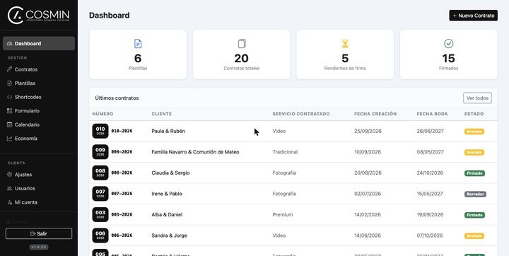 Captura de Gestion App