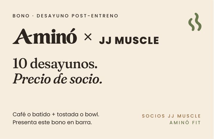 Bono de desayunos para los socios de JJ Muscle