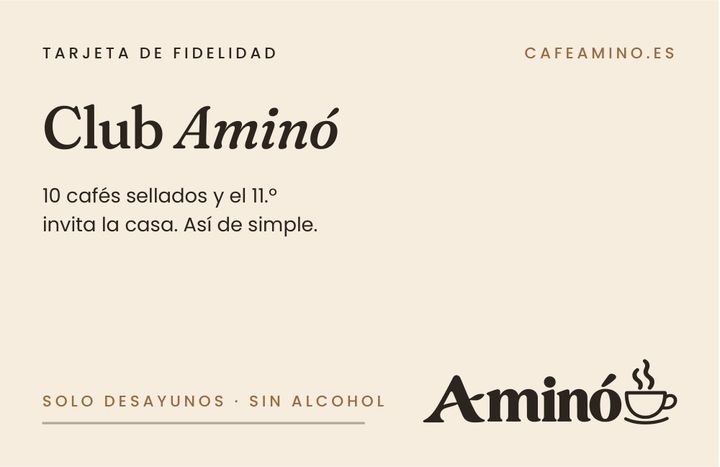 Tarjeta Club Aminó, anverso
