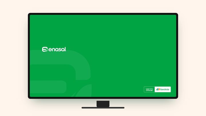 Pantalla de espera en la oficina