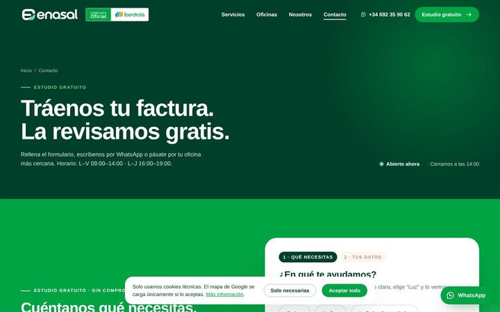 Web: contacto y estudio gratuito