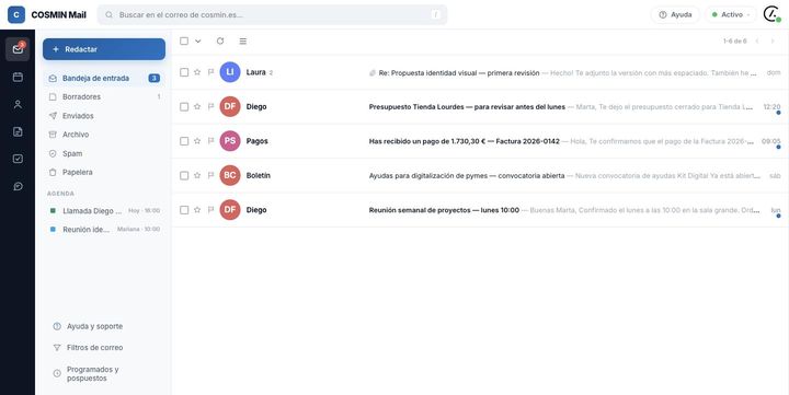 Captura de Webmail